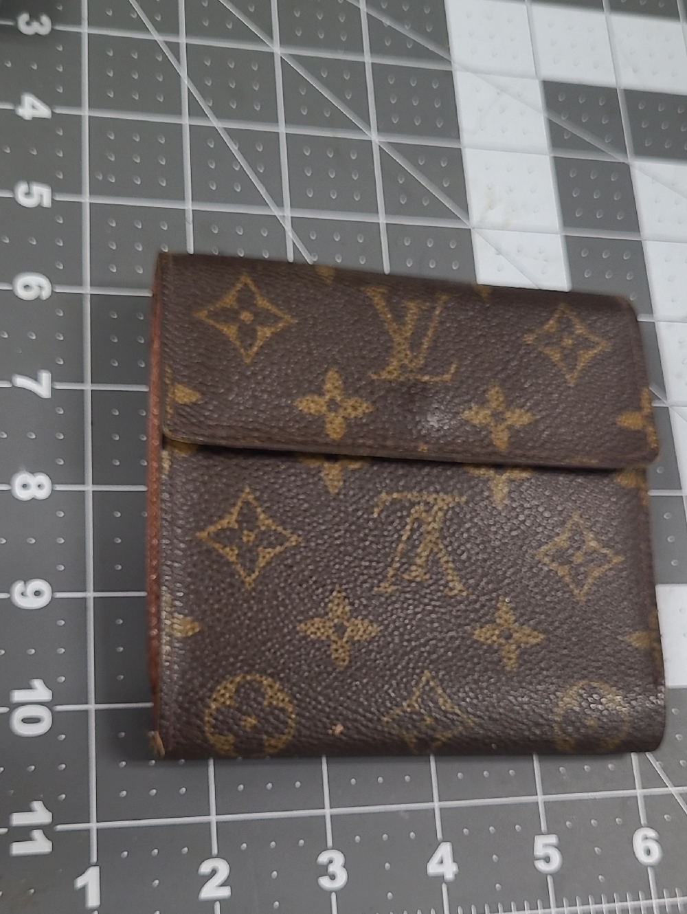 Louis Vuitton Monogram Canvas Money Clip in Brown and Gold